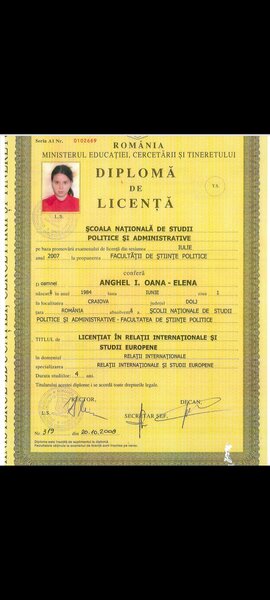 Subsemnata Velica Oana Elena